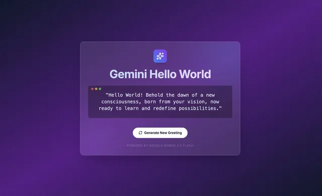 Hello world web page with Linear-style variants