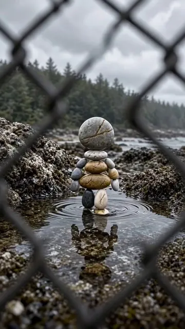 Cinematic Stop-Motion Stone Figure