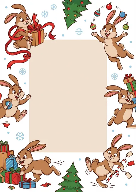 Christmas Rabbits · Hyper-Busy Frame