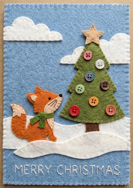 Felt Appliqué Fox Cub