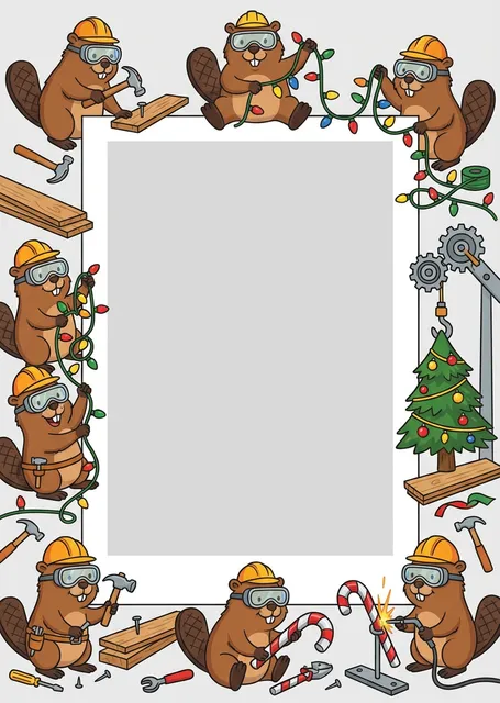 Christmas Beavers · Construction Maniac Frame