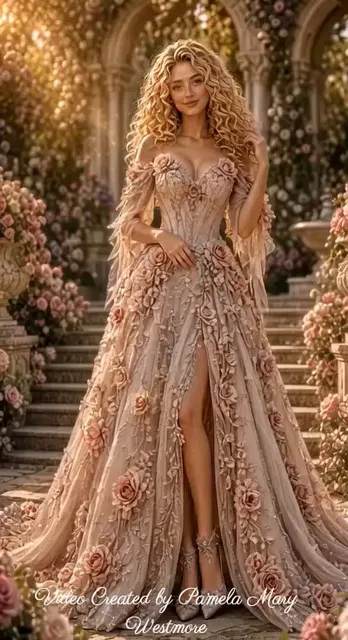 Stereoscopic Elegant Gown Narrative