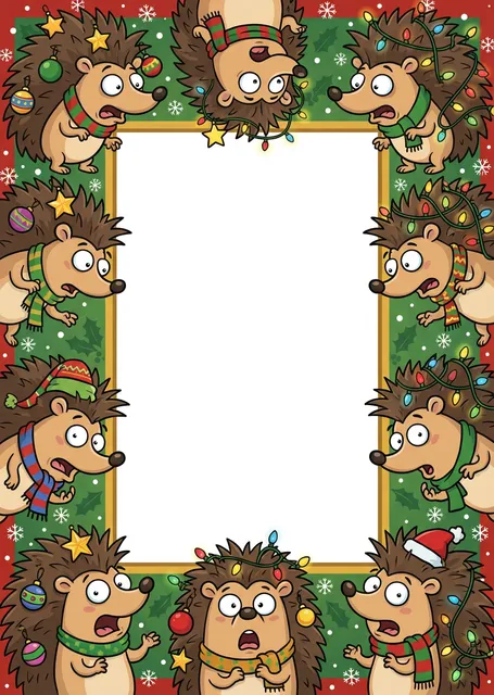 Christmas Hedgehogs · Ornament Collector Frame