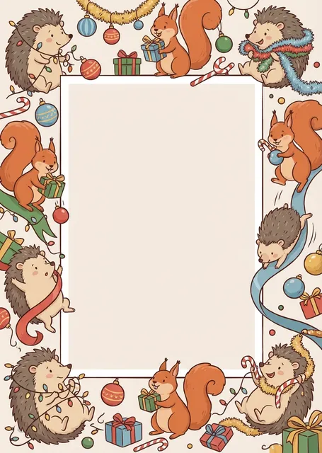 Christmas Hedgehogs + Squirrels · Joint Disaster Frame