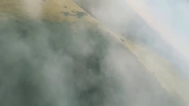 Cinematic Mountain Hiking Scene
